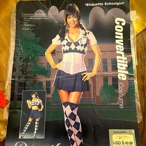 School Girl Halloween Costume Size Large